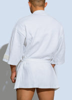 Men's Bathrobe Fashion Basic Modal Comfortable 100% Cotton Pajama Male Casual Home Bath Robes
