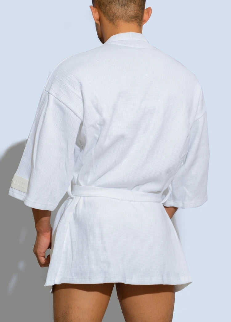 Men's Bathrobe Fashion Basic Modal Comfortable 100% Cotton Pajama Male Casual Home Bath Robes