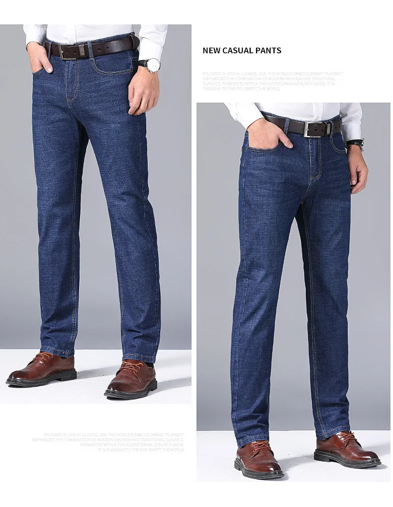New Men Classic Jeans  Denim Overalls Mens Pants Size 32-38