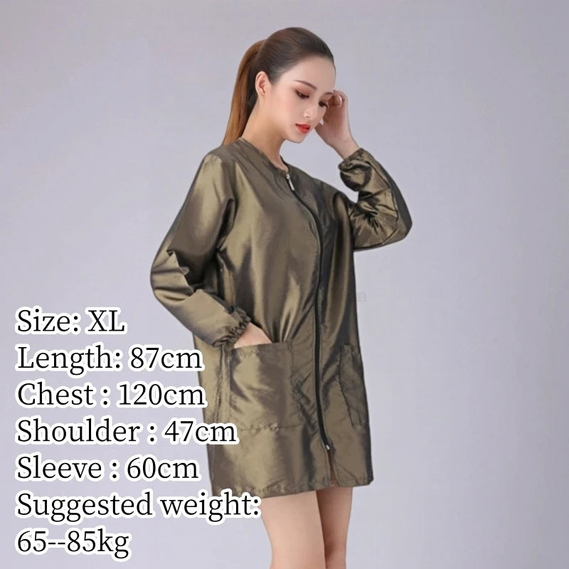 Hair Salon Work Clothes Pet Grooming Uniforms Long Sleeve Beauty Salon Smock Barber Shop Hairdresser Robe Anti Hair Gown Y1206