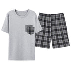 Men Pajamas Short Sleeve Shorts