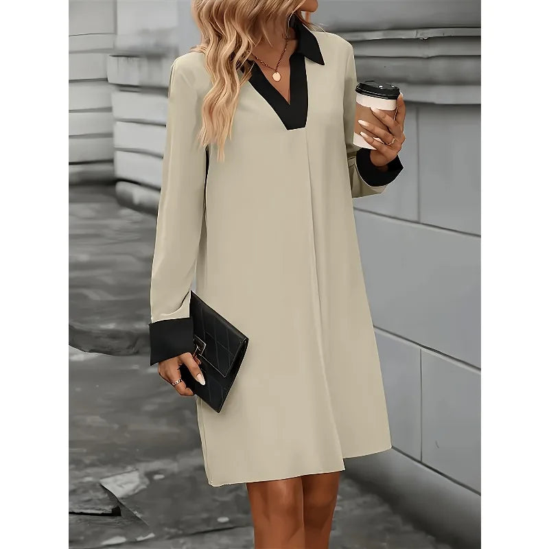 Plus Size 1XL-5XL Women Fashion New Women's A-Line Mini Dress Elegant Vintage Female Dresses