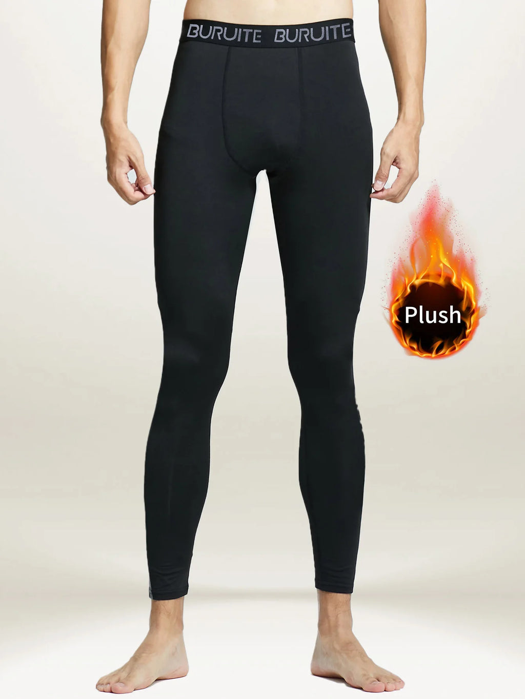 Warm Pants For Men With Plush And Thickened Autumn And Winter High Elasticity,