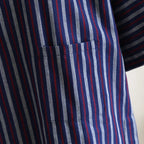 Blue Red Striped Printed Robe for Men 100% Cotton Kimono Men Bathrobe for Spring Autumn 100% Cotton Long Style Men Kimono Robe