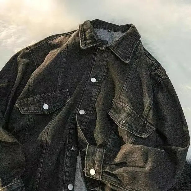 Denim Jacket Women 2025 Spring and Autumn New Style Lazy Style Harajuku Design Loose Versatile Jacket Top for Small People