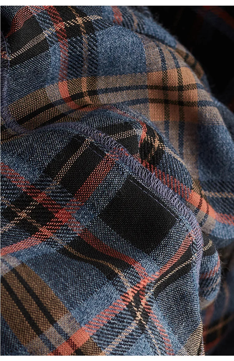 High-Quality Custom-Made Fabrics, Very Limited Quantity ~ Women's Plaid Long-Sleeve Shirt with Polo Collar, Casual Slim-Fit Loose Top, New Autumn 2025 Model