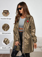 Women's Casual Hooded Jacket With Pockets, Lightweight Long Coat For Spring/Fall/Winter Daily Wear women’s fall clothes