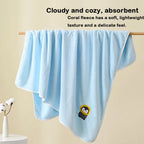 Printed baby bath towel 43*41 inches absorbent non-linting lovely embroidery pattern texture light and soft feel delicate