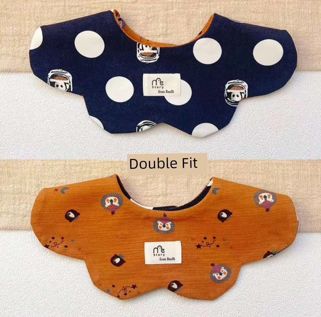 [2] Baby double-sided saliva towel ins K-style New arrival baby cotton bib Easiest for match double-sided saliva pocket bib