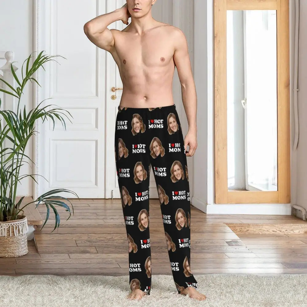I Love Hot Moms Custom Pajama Pants