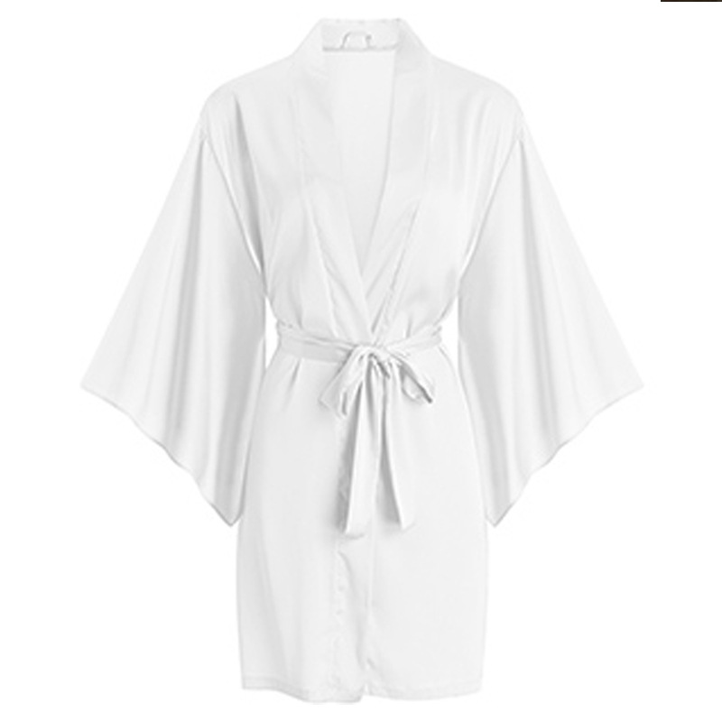 Salon Client Gown Robes Cape Hair Salon Hair Cutting Smock for Clients Kimono Style Black Hairdressing Cape Client Smock