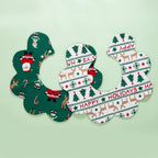 360° Christmas Day Baby Bibs for Infant Boys Girls Plaid Saliva Towel Cute Korea Ins O Neck Adjustable Button Feeding Burp Cloth