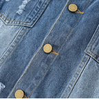 Girls Boys Jean Jacket for (4-14 Years Kids) Trendy Cozy Soft Ripped Denim Coat Casual Outerwear School Travel Teen Gift