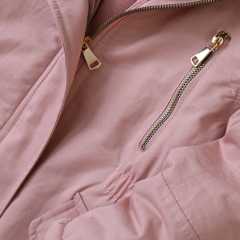 2025 Autumn Winter Girl Jacket Coat Faux Fur Hooded Plus Velvet Thicken Warm Jacket For Girl 4-14 Year Kids Teenager Girl Parka