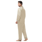 Men Pajamas Set Silk Satin Sleepwear