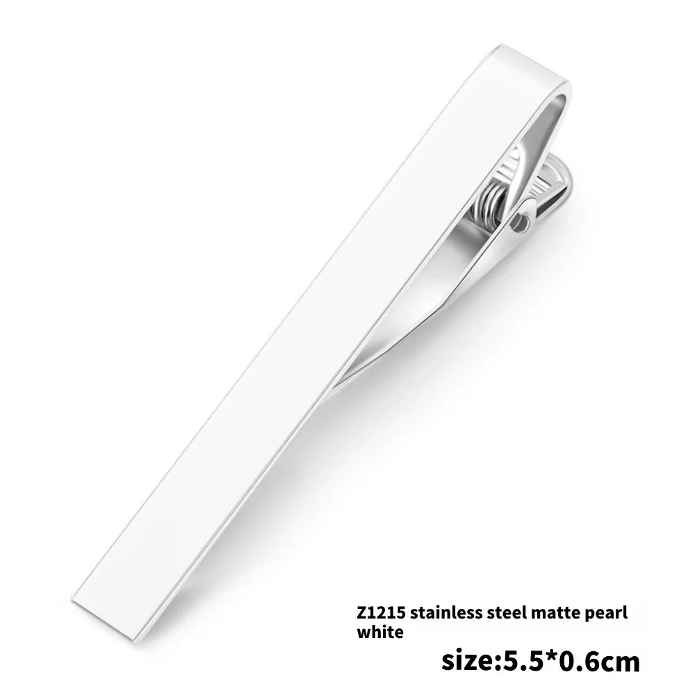 Tie Clips for Men's Metal Necktie Bar Dress Shirts Tie Pin for Wedding Ceremony Metal Silver Color Tie Clip Man Accessories