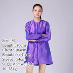 Hair Salon Work Clothes Pet Grooming Uniforms Long Sleeve Beauty Salon Smock Barber Shop Hairdresser Robe Anti Hair Gown Y1206