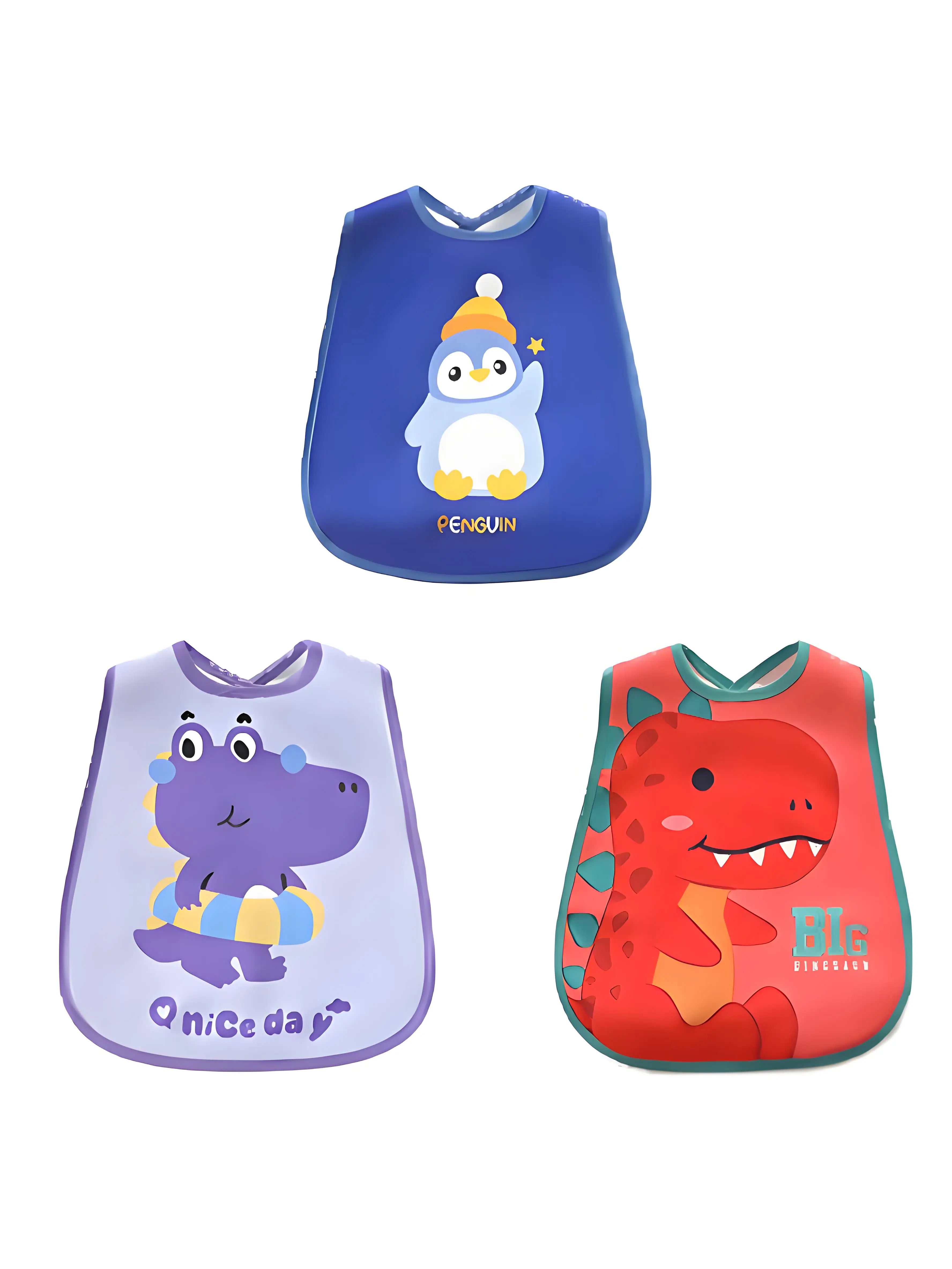 3Pcs Baby Cartoon Bibs
