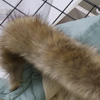 2025 Autumn Winter Girl Jacket Coat Faux Fur Hooded Plus Velvet Thicken Warm Jacket For Girl 4-14 Year Kids Teenager Girl Parka