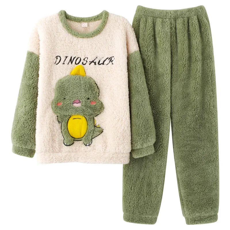 Couples Pajamas Women Men Winter Thicken Pyjamas Sleepwear