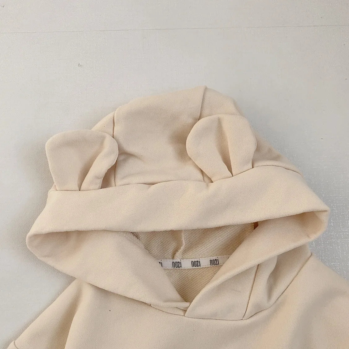 2024 Spring New Baby Boy Bear Hooded Sweatshirt Toddler Girls Cotton Clothes Embroidery Tops Kids Hoodies Outwear