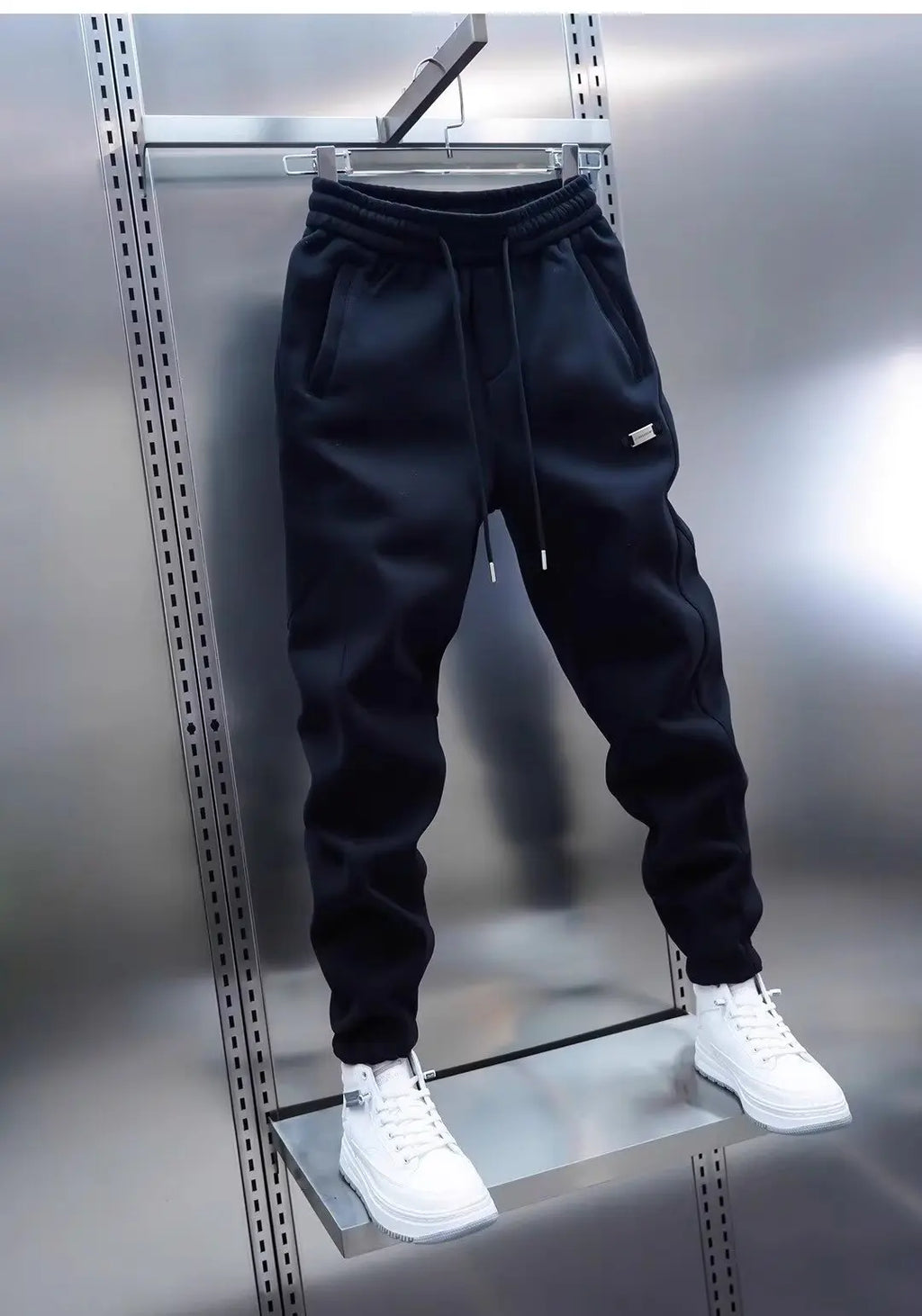Men's Pants - Solid Color Casual Pants, Sweatpants