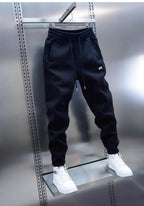 Men's Pants - Solid Color Casual Pants, Sweatpants