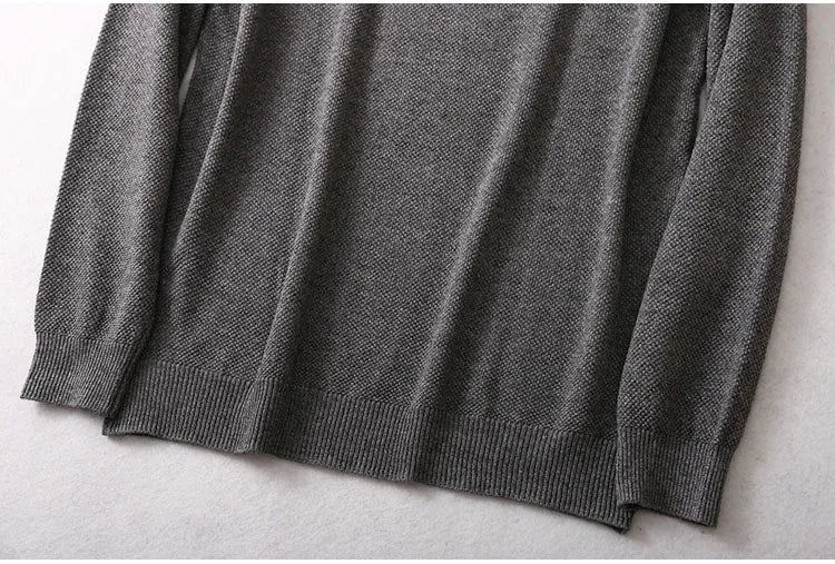 Men Sweater 85% Mulberry Silk 15% Cashmere Solid Colors Crew Neck everyday Long Sleeve Pullover Warm Top Shirt L XL XXL LY047