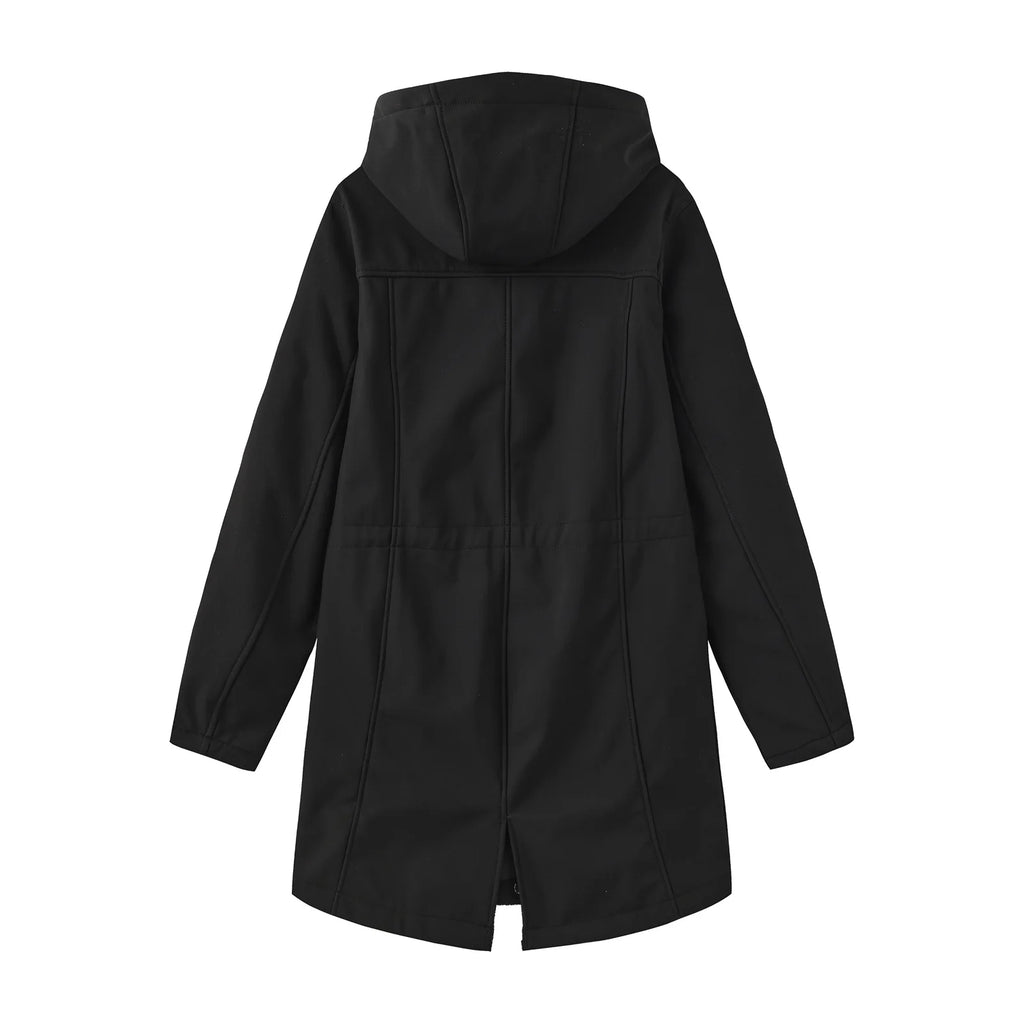 Waterproof Autumn Women's Mountaineering Coat Solid Big Pockets Hooded Loosse Female's Jacket Windproof Thermal outwear For Lady