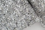 BKQU Tweed Sequined Jackets Women Casual Loose Round Neck Long Sleeved Cropped Silver Cardigan Autumn Female Warm Elegant Coats