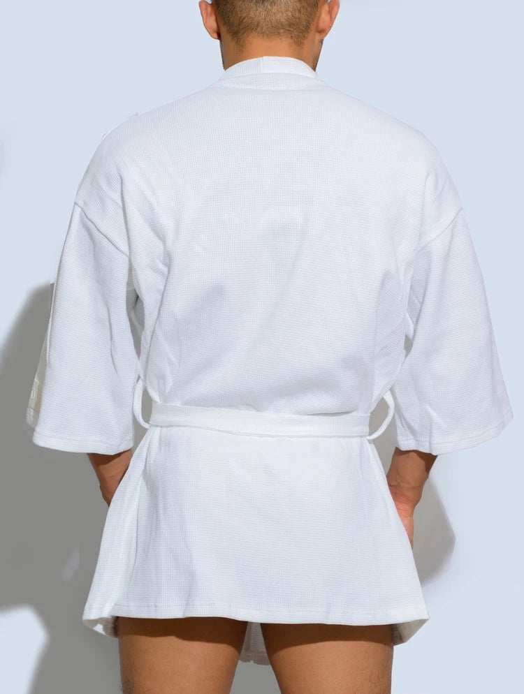 Men's Bathrobe Fashion Basic Modal Comfortable 100% Cotton Pajama Male Casual Home Bath Robes