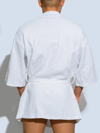 Men's Bathrobe Fashion Basic Modal Comfortable 100% Cotton Pajama Male Casual Home Bath Robes