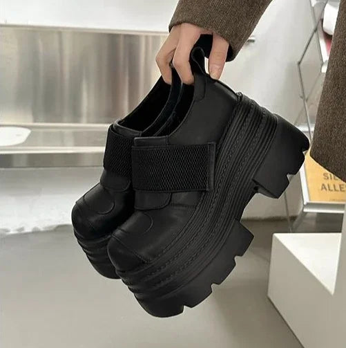 Shoes for Women Platform Loafers sLeather Casual Footwear Slip On Popular Genuine Mark Promotion 39 Vacation Shoe Non Woman Pump