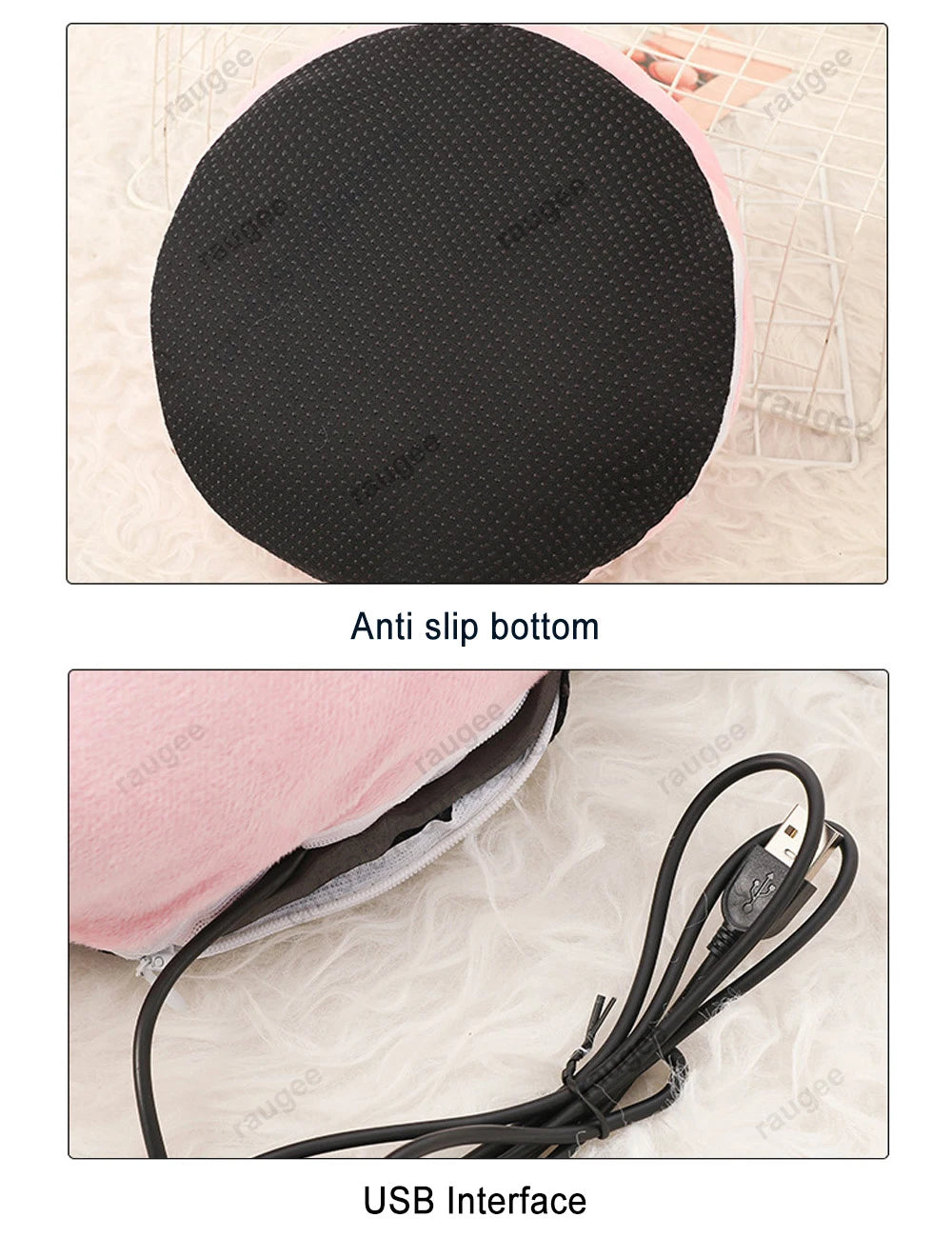 Foot Warmer USB Foot Heater Foot Thermal Heating Pad Electric Winter Hot Feet Heat Bag Portable Soft Plush Foot Warmer for Home