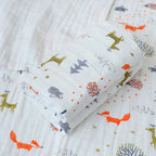 Baby Gauze Bath Towel Pure Cotton Six Layer Absorbent Towel 110cm x110cm Newborn Blanket Children Bath Towel