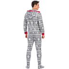 Men's Pajamas Home Wear Printed Pajamas Men's Long-sleeved One-piece Men's European and American Christmas Men's Pajamas Fall