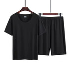 Men's two-piece ice silk pajamas