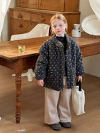 Girls Coat 2025 Winter New Thick Design Plush Stand Up Collar Jacket Daily Casual Versatile Temperament Warm and Comfortable