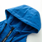 Fall 2025 Women's Casual Spor Loose Fit Stand Collar Long Sve Hooded Jaet Windbreaker Outerwear Polyester Fiber 00%