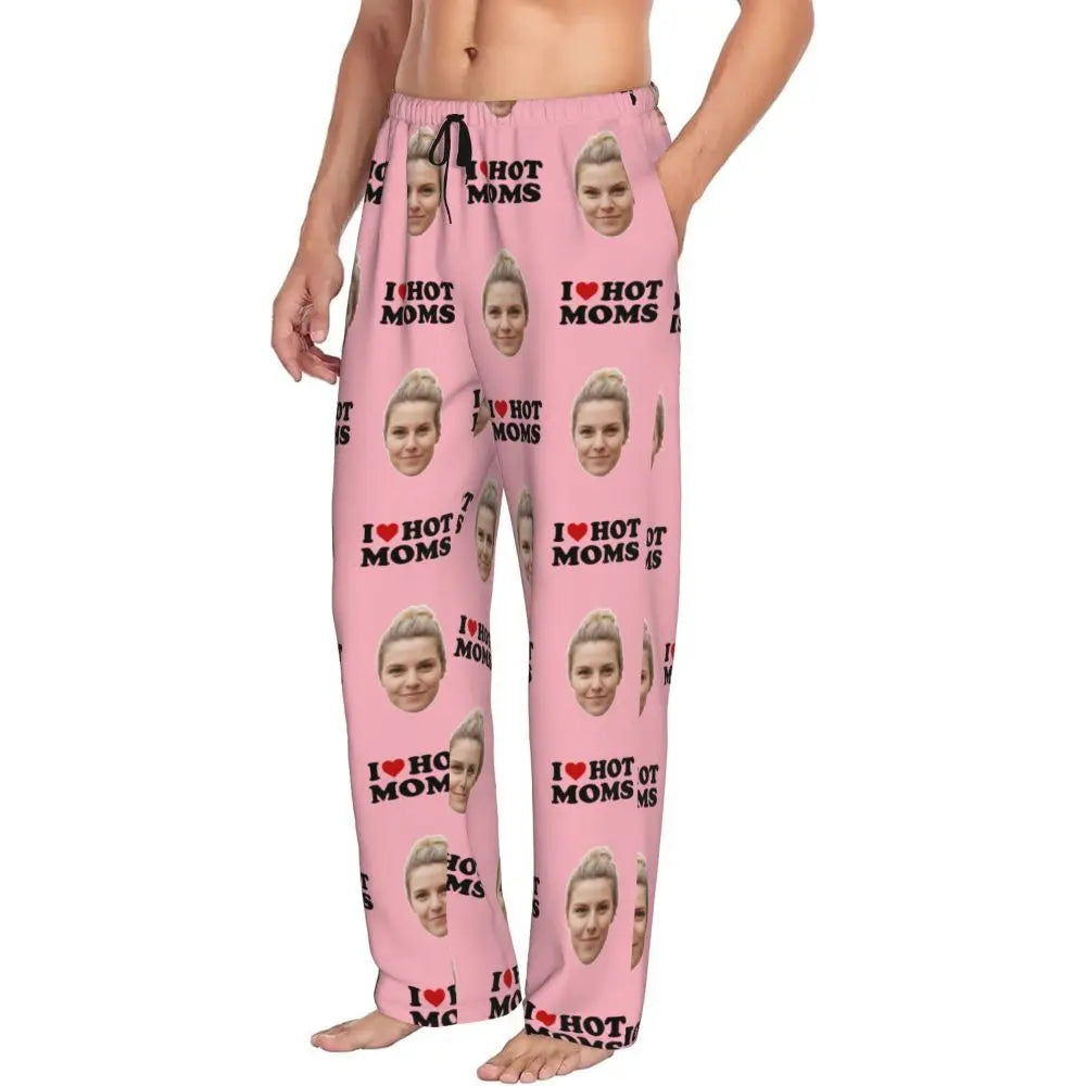 I Love Hot Moms Custom Pajama Pants