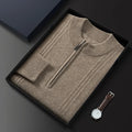 Men's Sweater Pullover Autumn Winter Sweater Warm Clothing 100% Cashmere Business Long Sleeve Classic Quality Mock Neck Knit Top