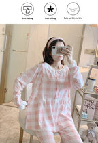 Maternity 2-Piece Spring And Autumn Breastfeeding Pajamas Homewear Spring And Summer Monthly Clothing Leisure Home Suit
