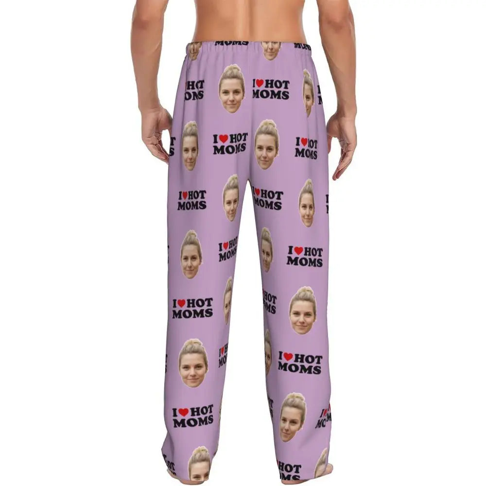 I Love Hot Moms Custom Pajama Pants