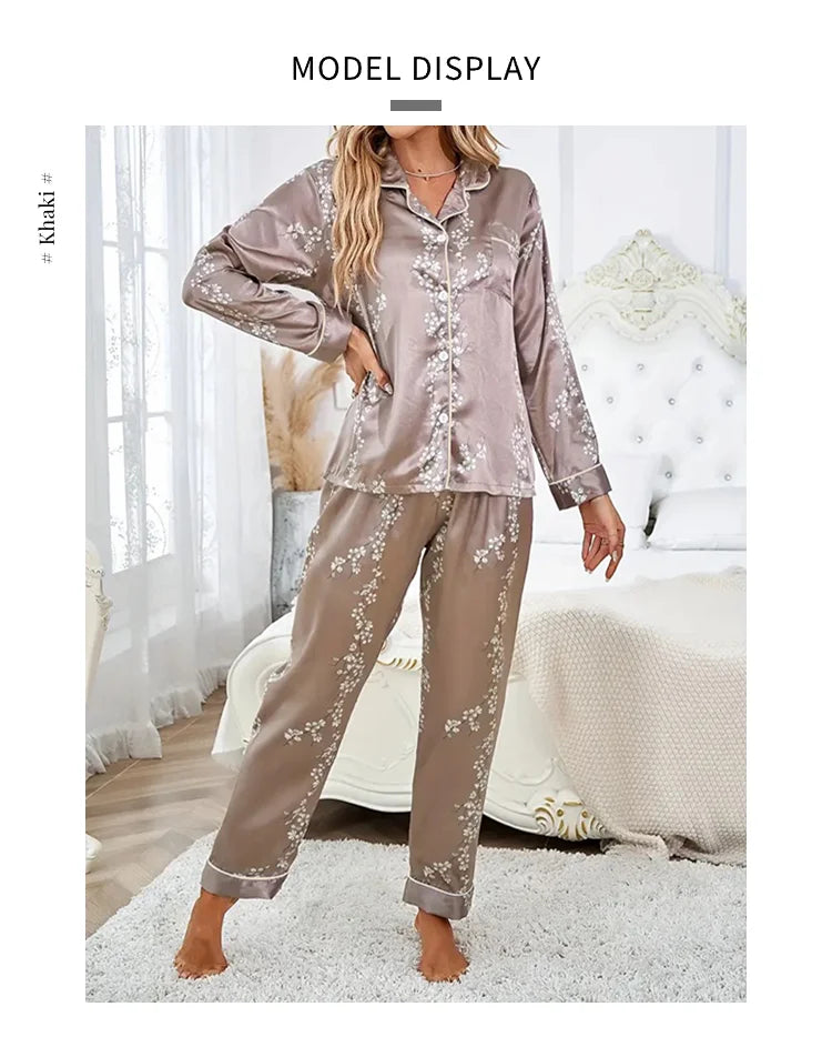 Women Satin Pajama Casual Sleepwear