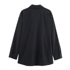 Women Black Shirts for Women Female Fashion Long Sleeve Blouses Women's Casual Shirt