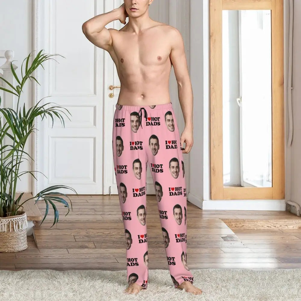 I Love Hot Moms Custom Pajama Pants