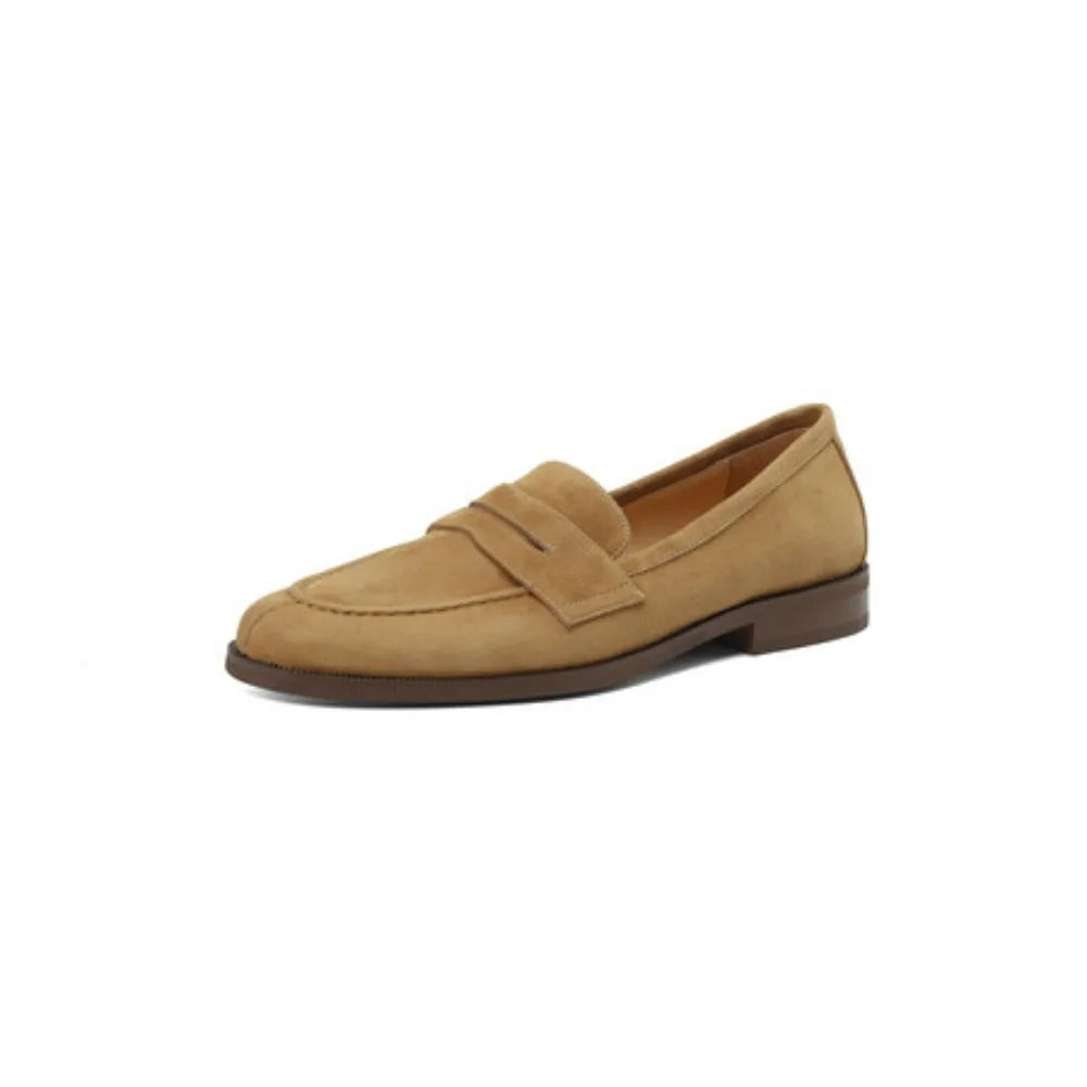 Shoes for Women 2024 Summer Brown Casual Flats Ladies Shoe Fashion Suede Loafers Soft Sole Non-Slip Feminino Zapatos Mujer