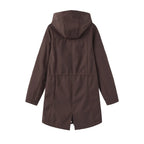 Waterproof Autumn Women's Mountaineering Coat Solid Big Pockets Hooded Loosse Female's Jacket Windproof Thermal outwear For Lady