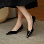 Shoes for Woman 2025 Blue Women's Summer Footwear Black Formal with Medium Heels Stilito Chic and Elegant Genuine Mark E Shoe A