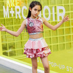 Children's Jazz Performance Costume Sequins Girls' Modern Dance Cheerleading Kindergarten Performance Costume Girls' Dance Skirt